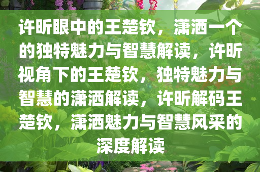 许昕眼中的王楚钦，潇洒一个的独特魅力与智慧解读，许昕视角下的王楚钦，独特魅力与智慧的潇洒解读，许昕解码王楚钦，潇洒魅力与智慧风采的深度解读