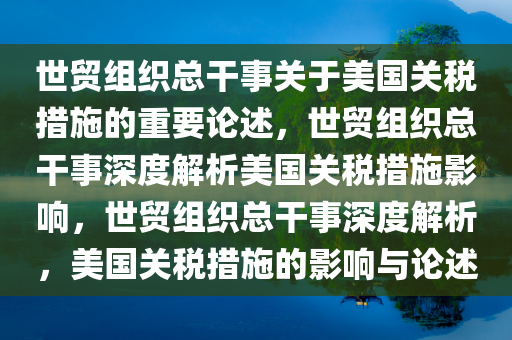 世贸组织总干事关于美国关税措施的重要论述，世贸组织总干事深度解析美国关税措施影响，世贸组织总干事深度解析，美国关税措施的影响与论述