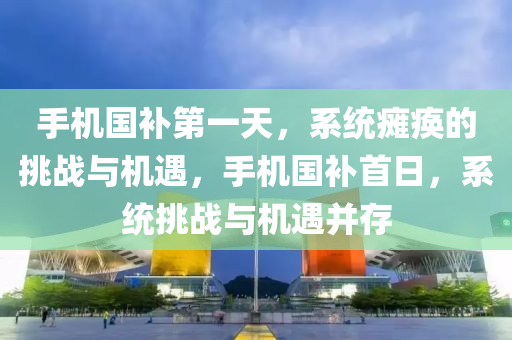 手机国补第一天，系统瘫痪的挑战与机遇，手机国补首日，系统挑战与机遇并存