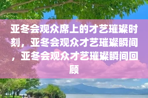 亚冬会观众席上的才艺璀璨时刻，亚冬会观众才艺璀璨瞬间，亚冬会观众才艺璀璨瞬间回顾
