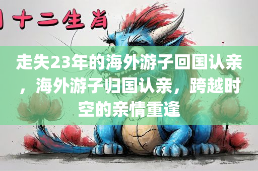 走失23年的海外游子回国认亲，海外游子归国认亲，跨越时空的亲情重逢
