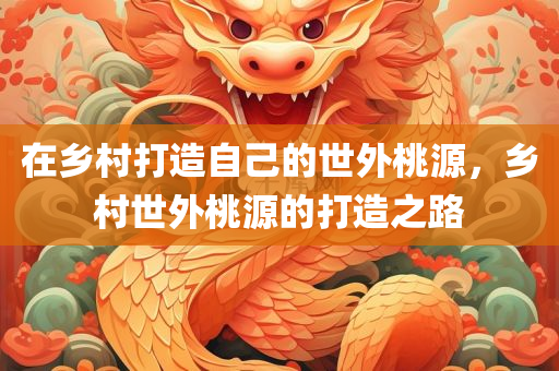 在乡村打造自己的世外桃源，乡村世外桃源的打造之路，乡村世外桃源的打造之路，创造个人理想乡村生活