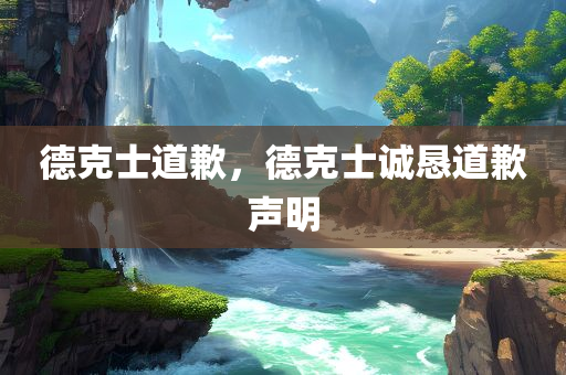 德克士道歉，德克士诚恳道歉声明
