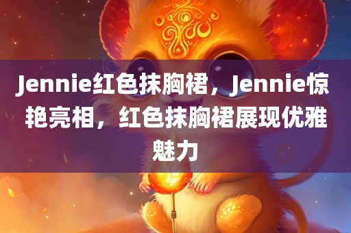 Jennie红色抹胸裙，Jennie惊艳亮相，红色抹胸裙展现优雅魅力