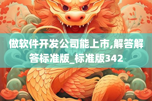 做软件开发公司能上市,解答解答标准版_标准版342