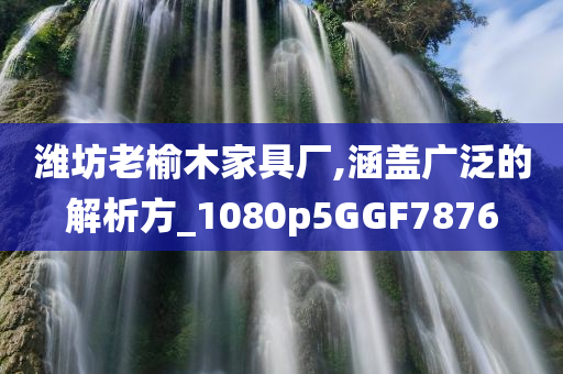潍坊老榆木家具厂,涵盖广泛的解析方_1080p5GGF7876