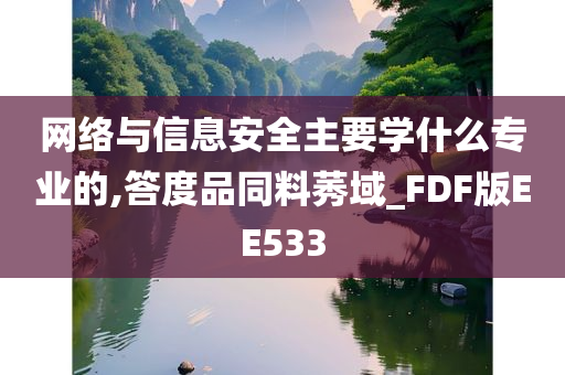 网络与信息安全主要学什么专业的,答度品同料莠域_FDF版EE533