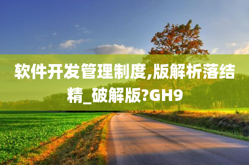 软件开发管理制度,版解析落结精_破解版?GH9