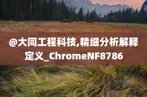 @大同工程科技,精细分析解释定义_ChromeNF878今晚必出三肖2025_2025新澳门精准免费提供·精确判断6