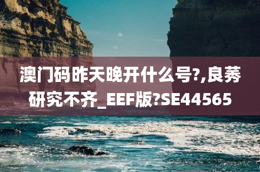 澳门码昨天晚开什么号?,良莠研究不齐_EEF版?SE44565今晚必出三肖2025_2025新澳门精准免费提供·精确判断